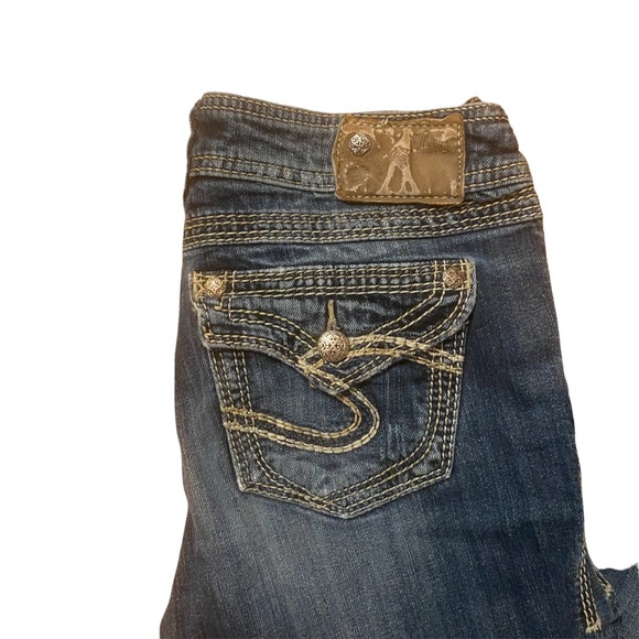 SILVER JEANS Suki Surplus Western Glove Works boot cut jeans size 28 - Picture 3 of 6